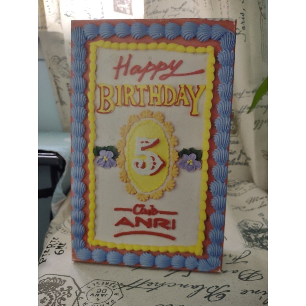 Vintage ANRI wooden carved figurine Happy Birthday box set Sarah Kay